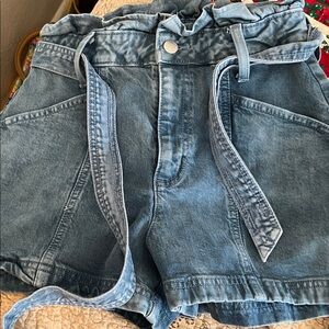 Universal Thread High Rise Paperbag Denim Jean Shorts Size 2